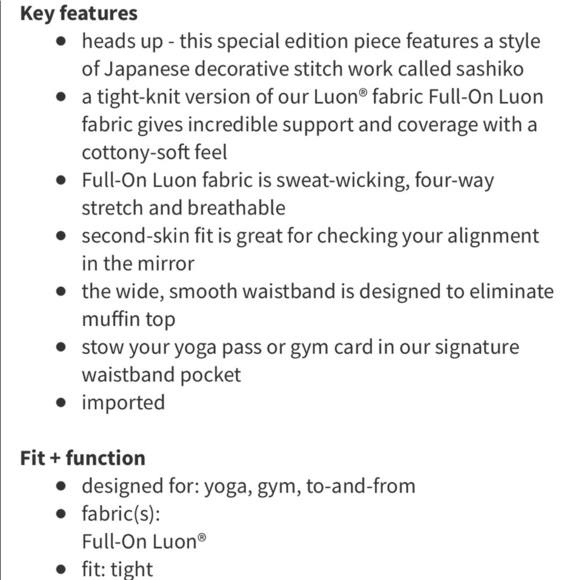 Lululemon Wunder Under Pant *Full-On Luon (Sashiko) Kanoko Twist Inkwell - Picture 10 of 11